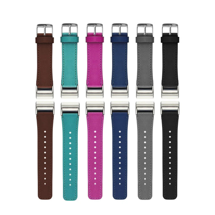 Genuine Leather Watchband for Fitbit Charge 2 - Black - 4