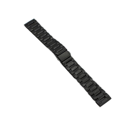 Stainless Steel Watch Band Folding Clasp Metal Strap for Samsung Gear S3 Frontier / S3 Classic - Black - 1