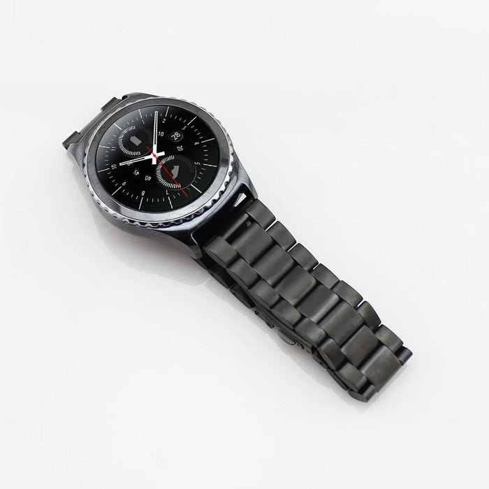 Stainless Steel Watch Band Folding Clasp Metal Strap for Samsung Gear S3 Frontier / S3 Classic - Black - 2