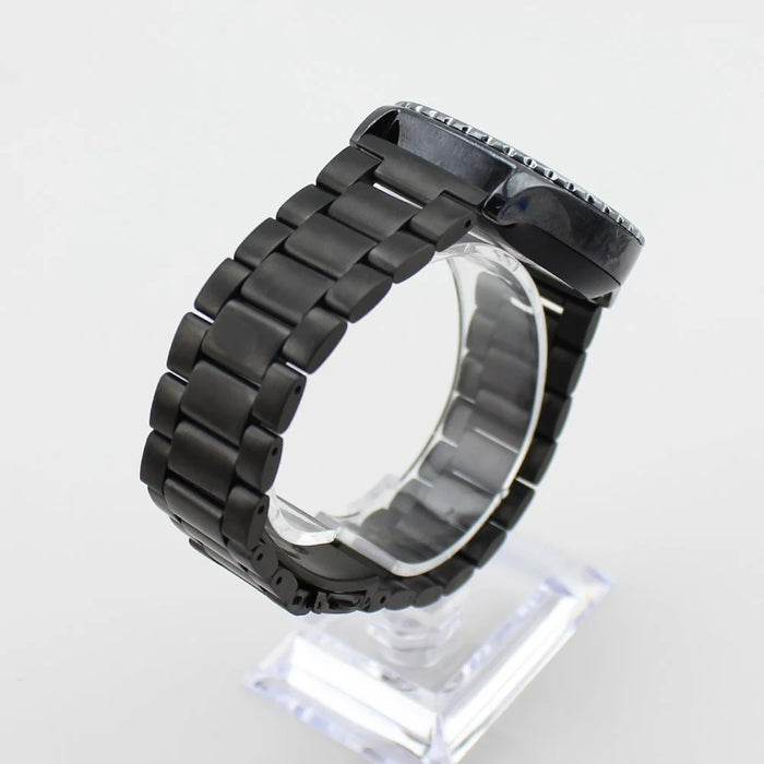 Stainless Steel Watch Band Folding Clasp Metal Strap for Samsung Gear S3 Frontier / S3 Classic - Black - 3