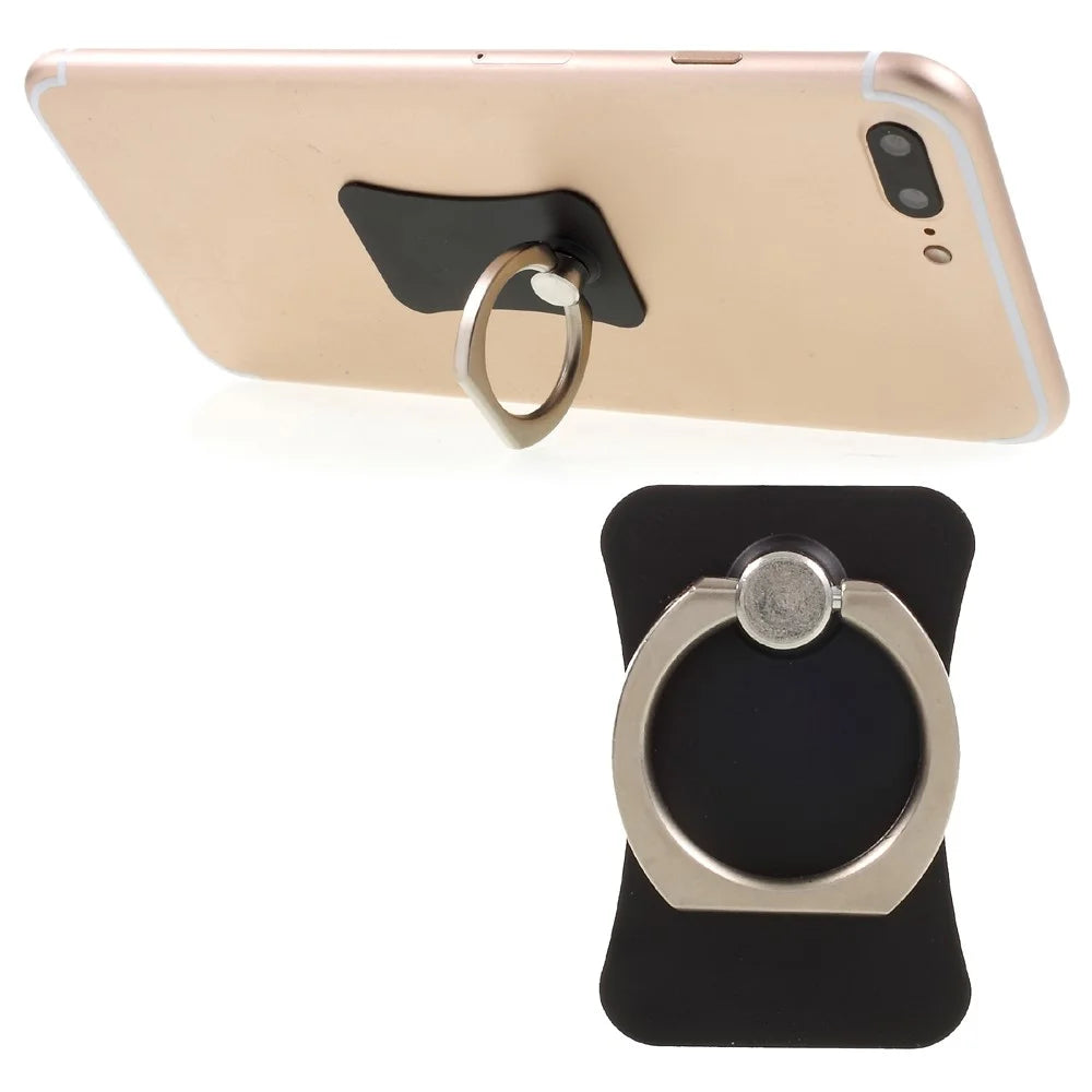 CMZWT Metal Ring Grip Holder 360-Degree Rotation for Cellphone Tablet - Black - 1