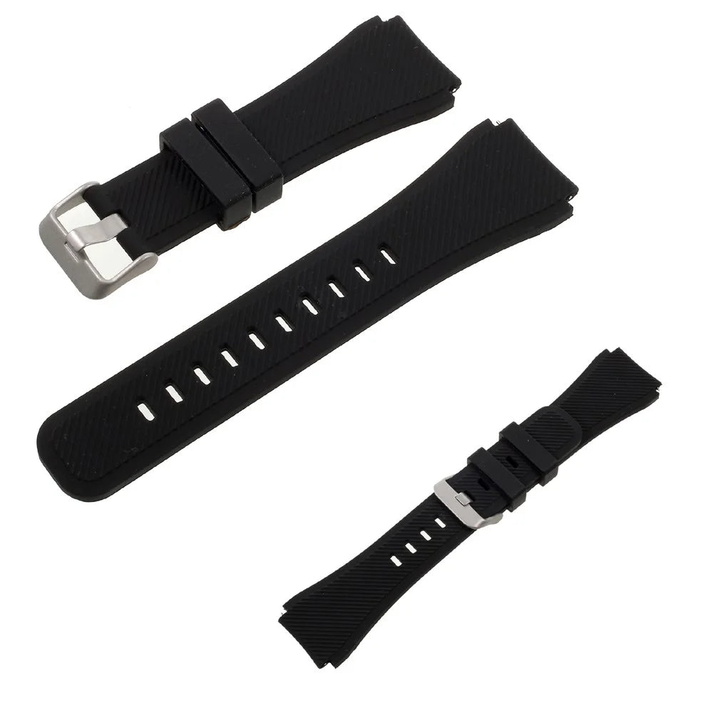 22mm Sport Silicone Watch Band for Samsung Gear S3 Classic / Frontier - Black - 1