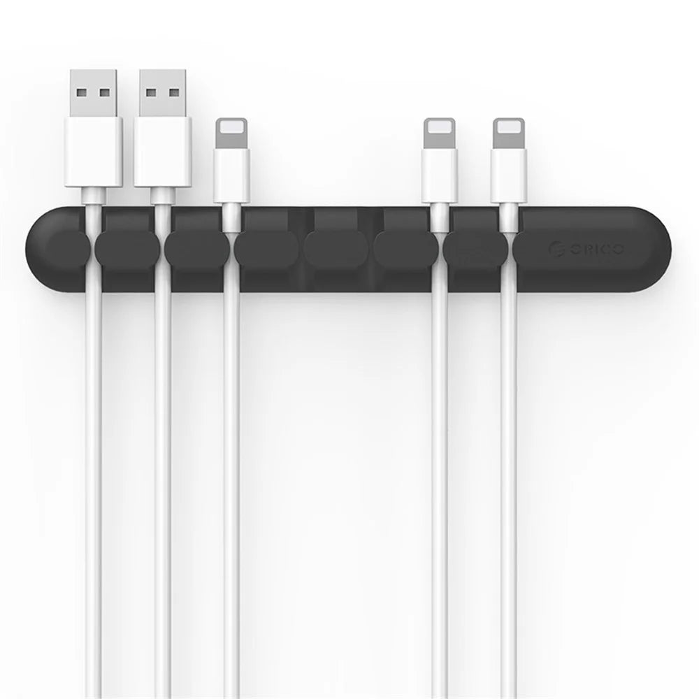 ORICO CBS7 Silicone Charging Cable Earphone Cable Holder - Black - 1