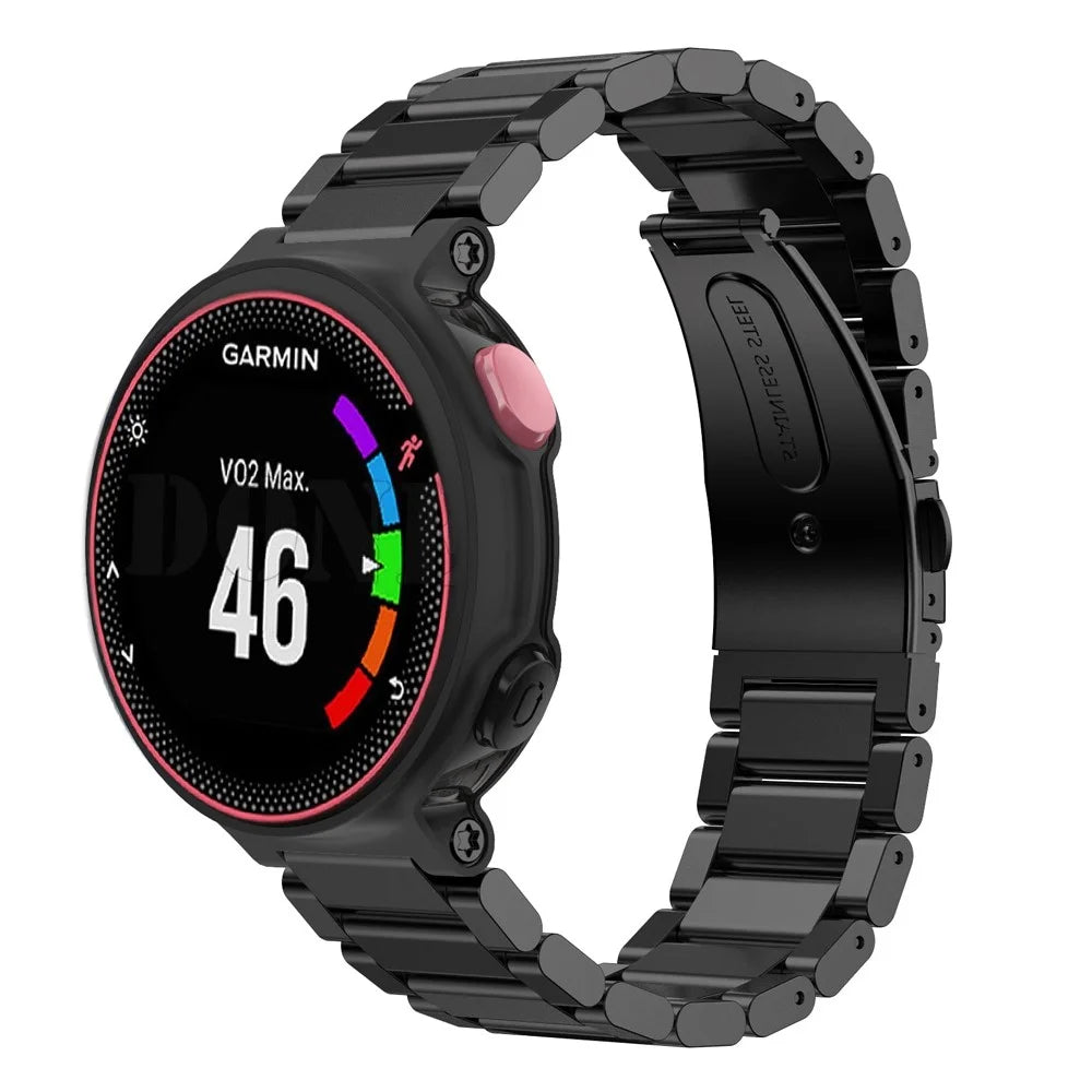 316 Stainless Steel Watch Band for Garmin Forerunner 630 620 220 230 235 735 - Black - 4