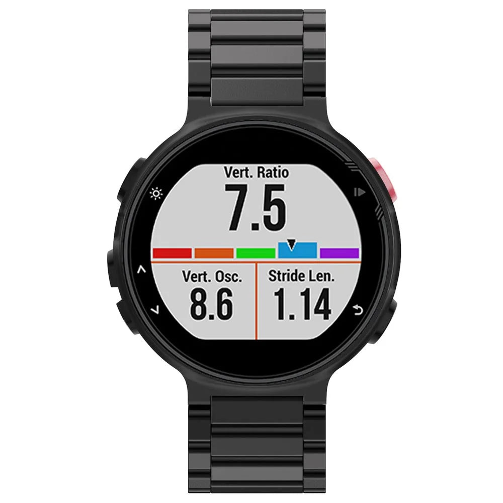 316 Stainless Steel Watch Band for Garmin Forerunner 630 620 220 230 235 735 - Black - 6