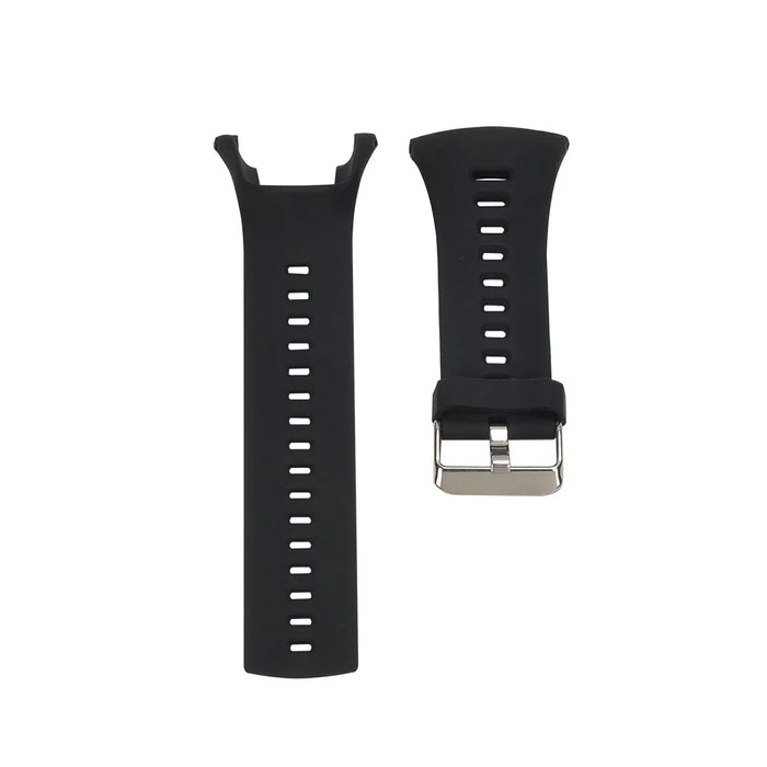 Silicone Sport Watchband for Suunto Ambit 1/2/3, Adjustable Smart Watch Strap Replacement - Black - 1