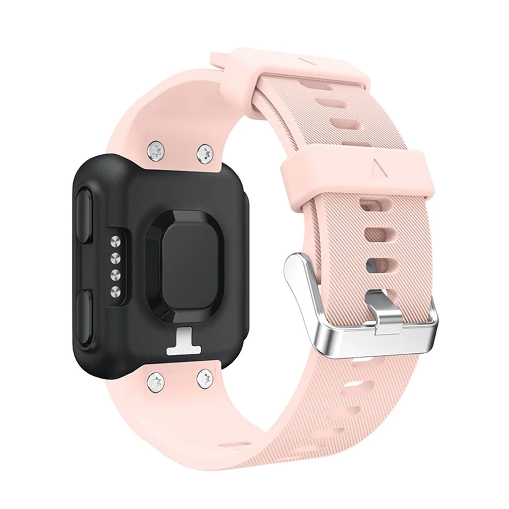For Garmin Forerunner 35 Silicone Watch Band Pin Buckle Wrist Strap - Pink - 4