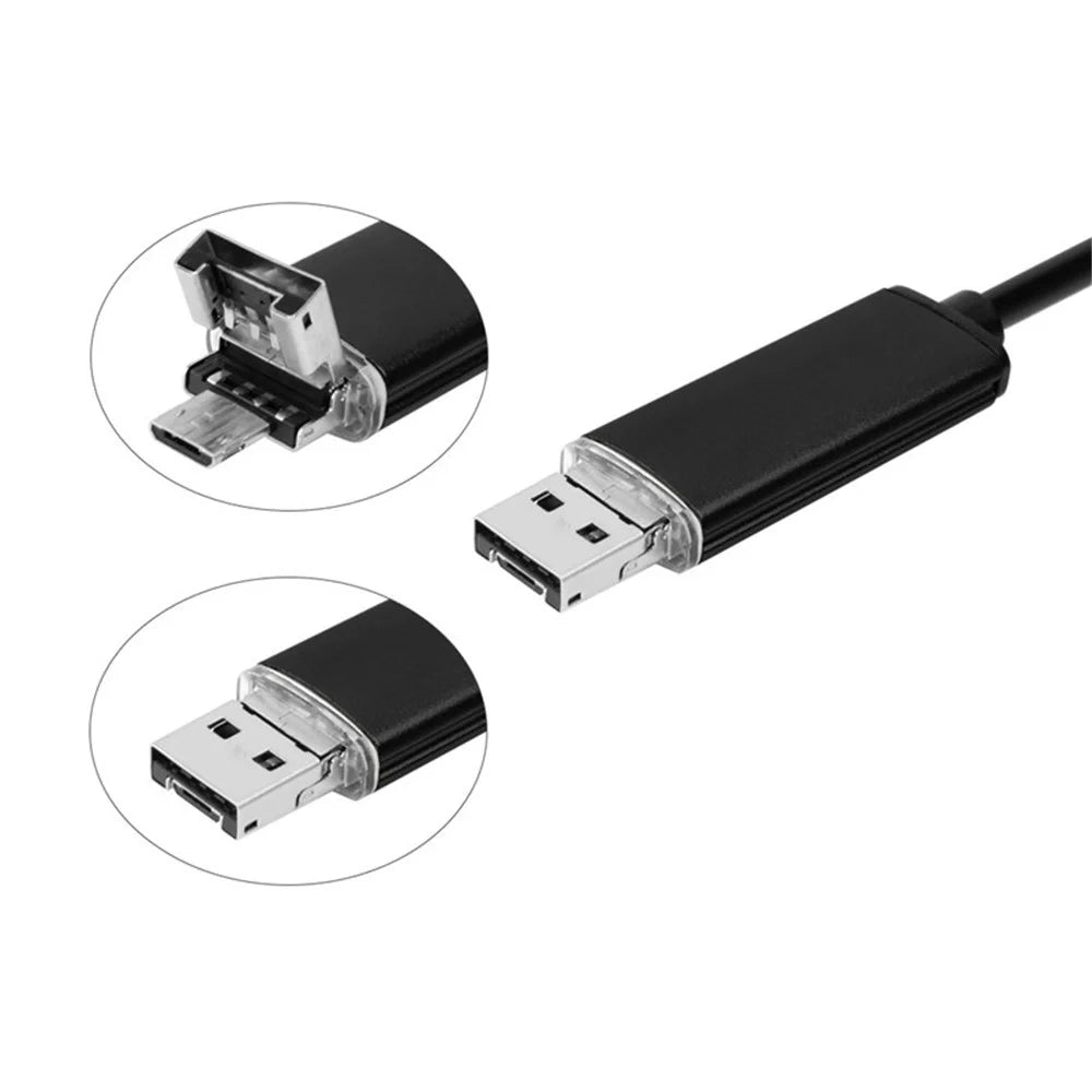AN99 Waterproof 10M 5.5mm 6-LED Android PC USB Endoscope Inspection Video Camera - Black - 1
