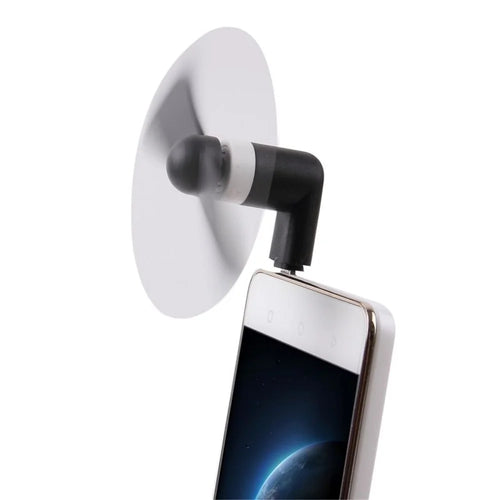 Mini Portable Two Blades OTG USB 3.1 Type C Cooling Fan for Samsung Galaxy S8/LG G6 Etc. - Black - 1