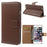 Genuine Split Leather Wallet Stand Cover for iPhone 6s / 6 4.7 inch - Brown - 1