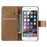 Genuine Split Leather Wallet Stand Cover for iPhone 6s / 6 4.7 inch - Brown - 6