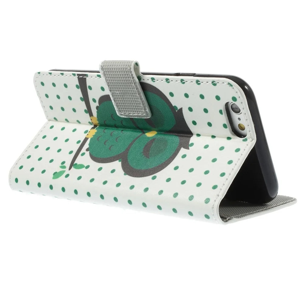 Polka Dots & Owl Leather Wallet Stand Cover for iPhone 6s / 6 4.7 inch - 6