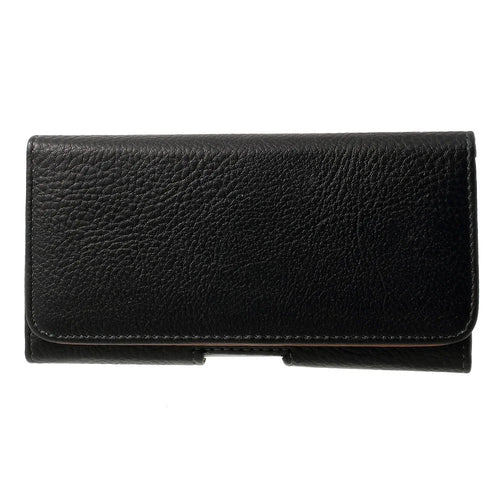 Black for Samsung Galaxy Note 8 / iPhone 8 Plus / 7 Plus Leather Holster Pouch Litchi Texture, Size: 15.8 x 8.5 x 1.8cm - 1