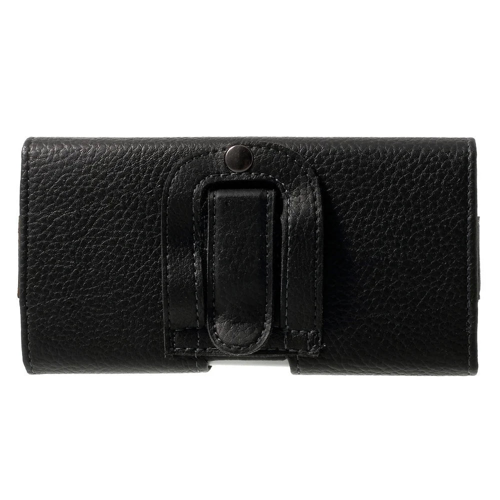 Black for Samsung Galaxy Note 8 / iPhone 8 Plus / 7 Plus Leather Holster Pouch Litchi Texture, Size: 15.8 x 8.5 x 1.8cm - 2