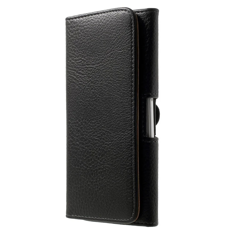 Black for Samsung Galaxy Note 8 / iPhone 8 Plus / 7 Plus Leather Holster Pouch Litchi Texture, Size: 15.8 x 8.5 x 1.8cm - 3