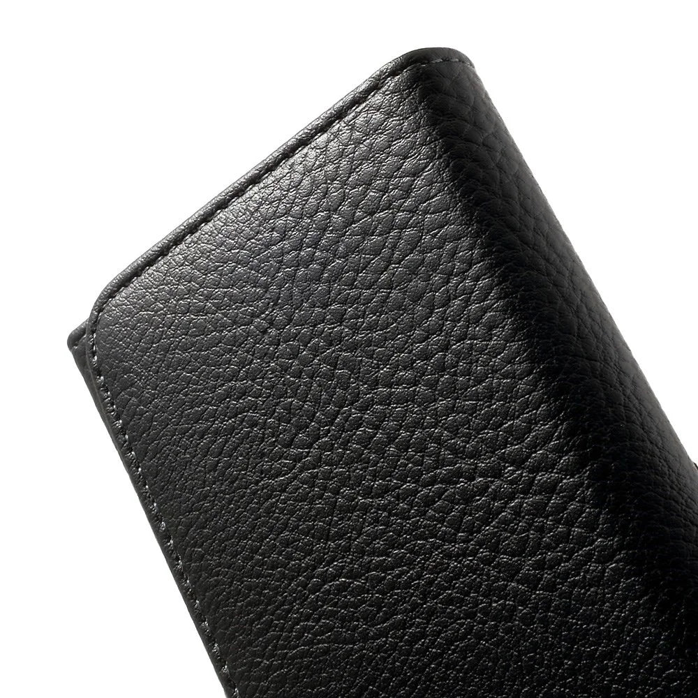 Black for Samsung Galaxy Note 8 / iPhone 8 Plus / 7 Plus Leather Holster Pouch Litchi Texture, Size: 15.8 x 8.5 x 1.8cm - 7