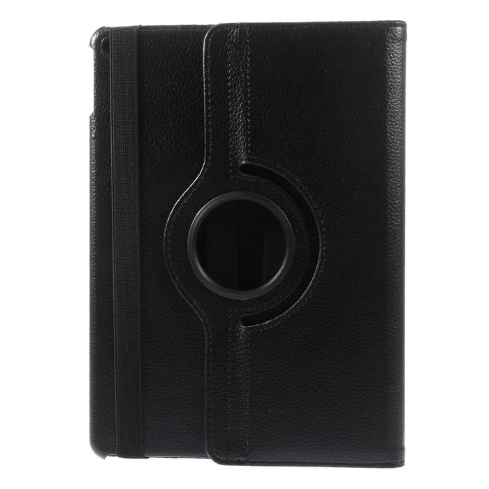 Litchi Grain Leather Case 360 Degree Rotary Stand Multi-Color Elastic Strap Closure for iPad Air 2 - Black - 3