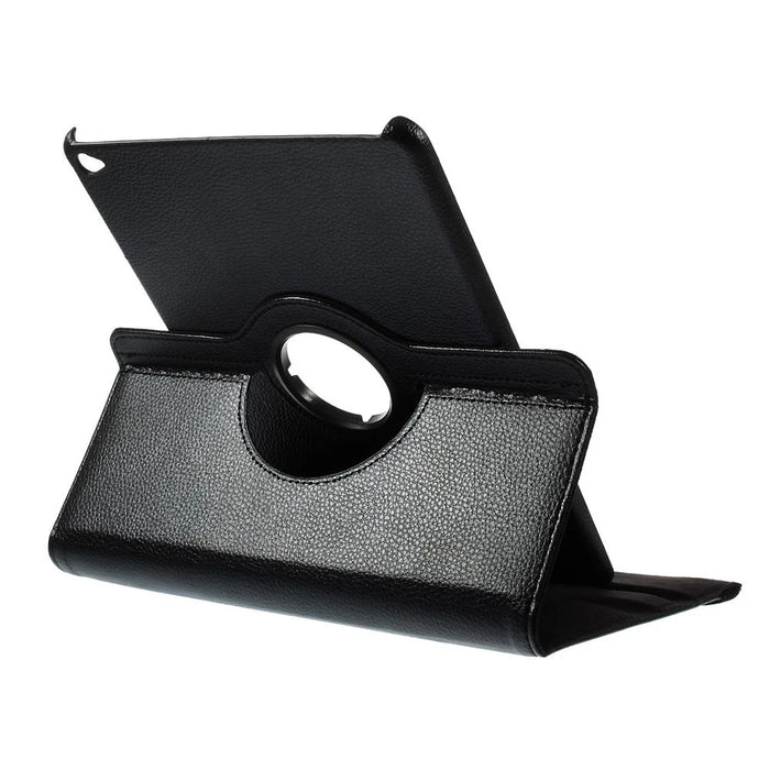 Litchi Grain Leather Case 360 Degree Rotary Stand Multi-Color Elastic Strap Closure for iPad Air 2 - Black - 6