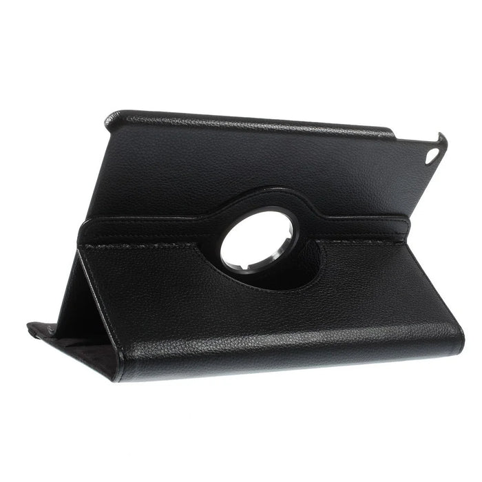 Litchi Grain Leather Case 360 Degree Rotary Stand Multi-Color Elastic Strap Closure for iPad Air 2 - Black - 7