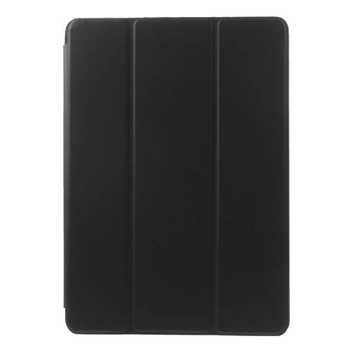 For iPad 9.7-inch (2018)/9.7-inch (2017)/Air 2/Air Tri-fold Stand Leather Cell Phone Casing - Black - 1