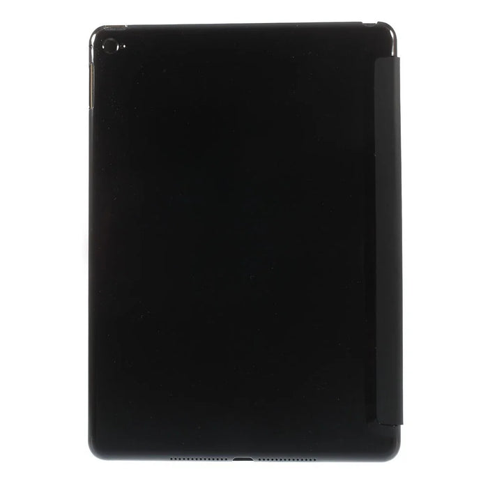 For iPad 9.7-inch (2018)/9.7-inch (2017)/Air 2/Air Tri-fold Stand Leather Cell Phone Casing - Black - 2