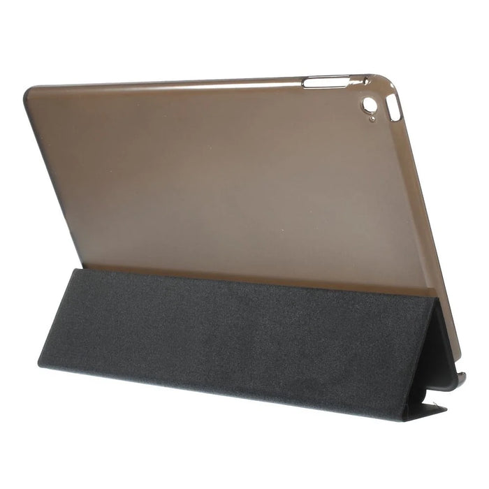For iPad 9.7-inch (2018)/9.7-inch (2017)/Air 2/Air Tri-fold Stand Leather Cell Phone Casing - Black - 4