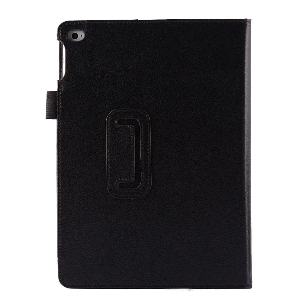 Lychee Texture Folio Stand Leather Smart Case for iPad Air 2 - Black - 2