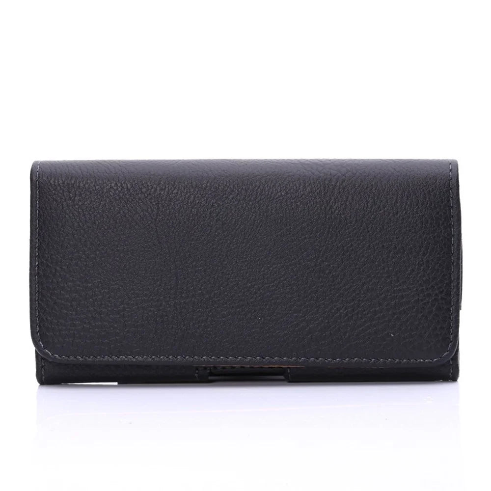 Lychee Texture Hidden Magnetic Flip Waistband Holster for iPhone 8 Plus / 7 Plus /  Galaxy Note 8 - Black - 5