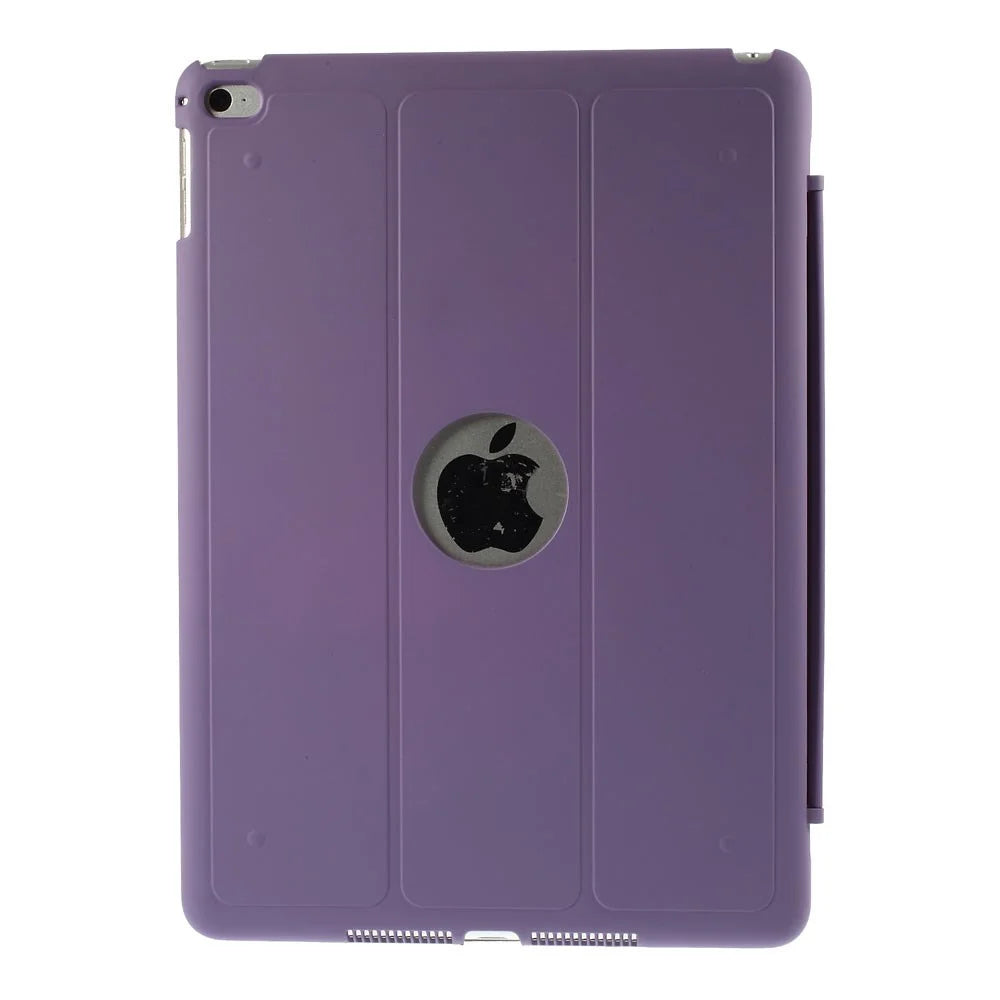 Tri-fold Stand Smart Leather Cover for iPad Air 2 - Purple - 3