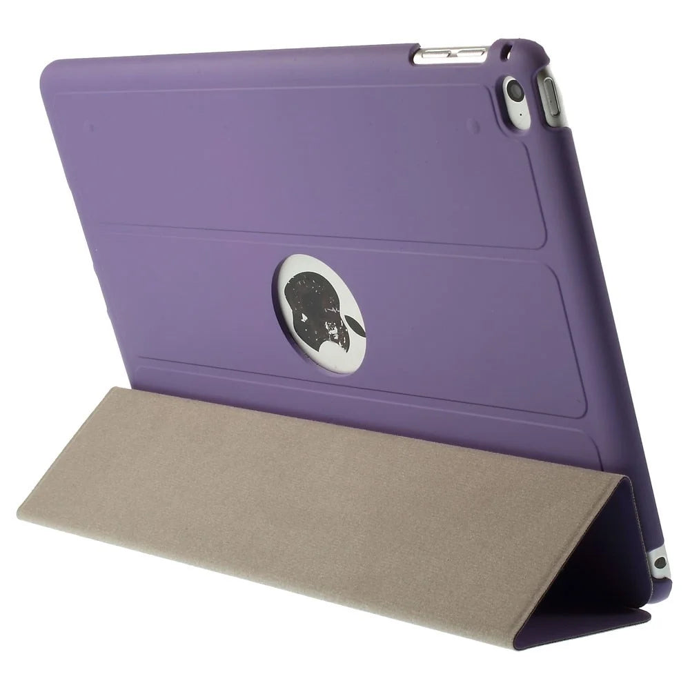Tri-fold Stand Smart Leather Cover for iPad Air 2 - Purple - 7
