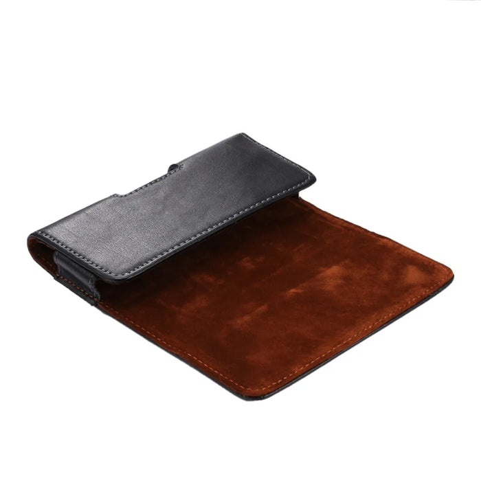 Genuine Leather Holster Pouch Cover for iPhone SE 5s 5 with Belt Clip - Black - 5