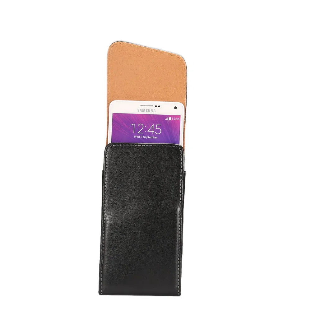 Universal Belt Clip Leather Holster Case for iPhone 11 Pro Max Samsung S10 Plus Huawei Nova 5i Etc - 3
