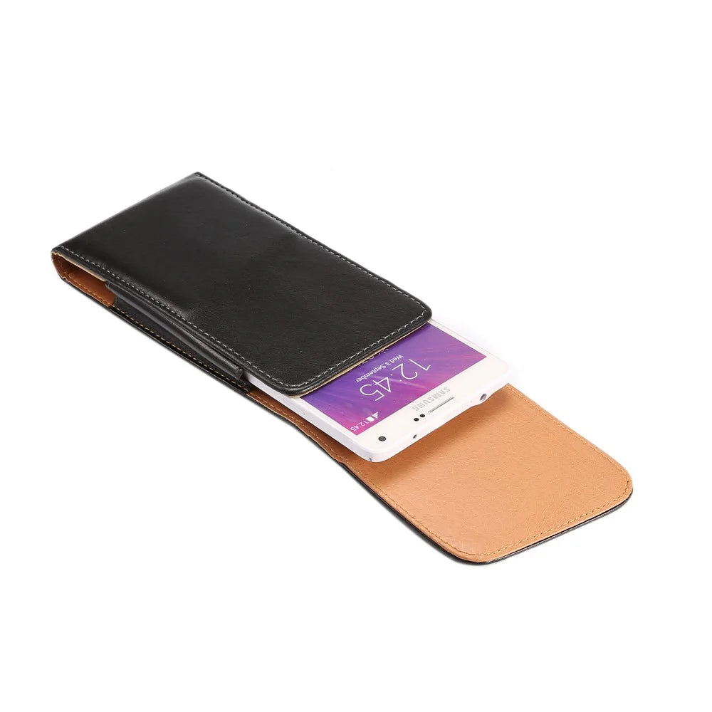 Universal Belt Clip Leather Holster Case for iPhone 11 Pro Max Samsung S10 Plus Huawei Nova 5i Etc - 4