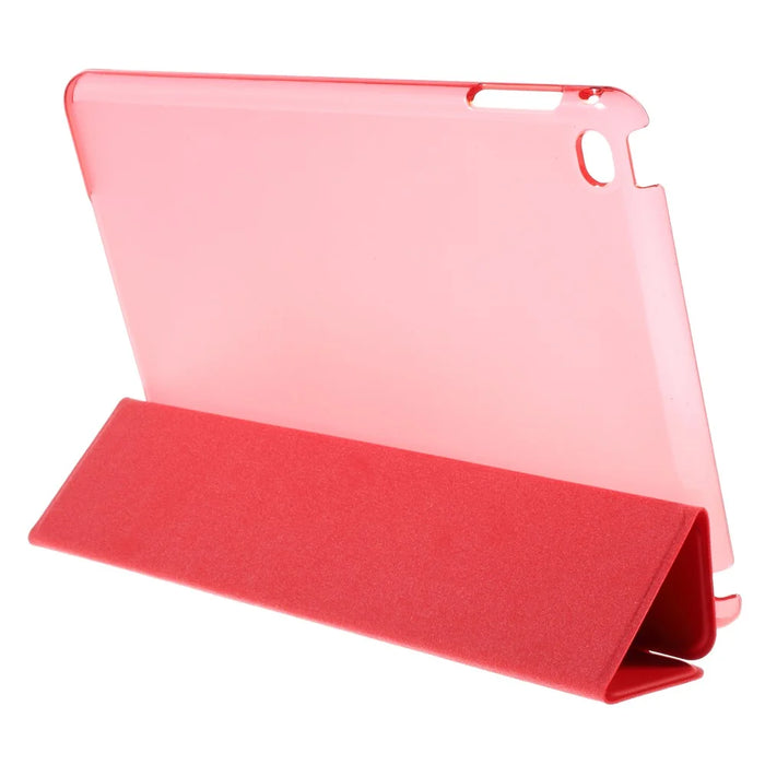 Tri-fold Smart Leather Tablet Case Cover for iPad mini 4 - Red - 4