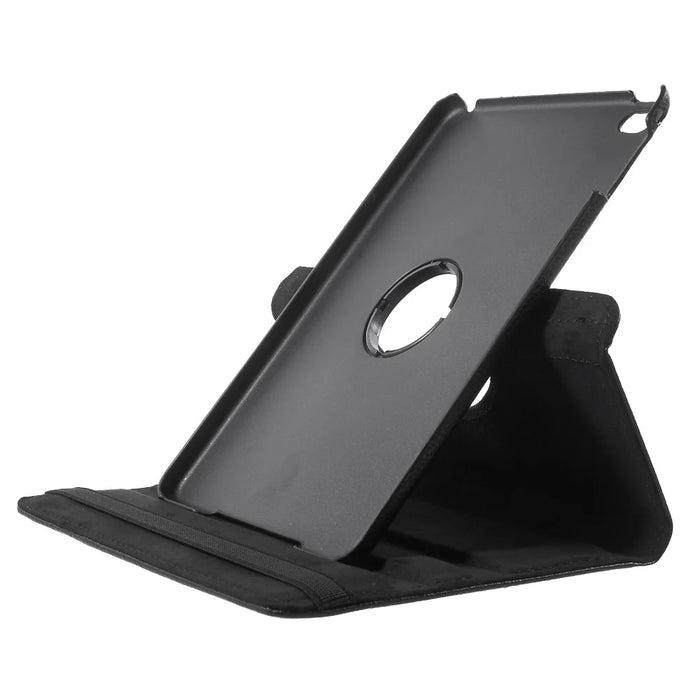 For iPad mini 4 Lychee 360-Rotation Leather Stand Case Cover - Black - 5