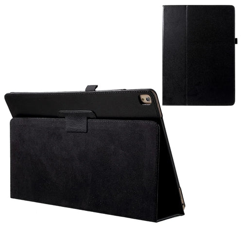 Litchi Texture Smart Leather Stand Case for iPad Pro 12.9 inch - Black - 1