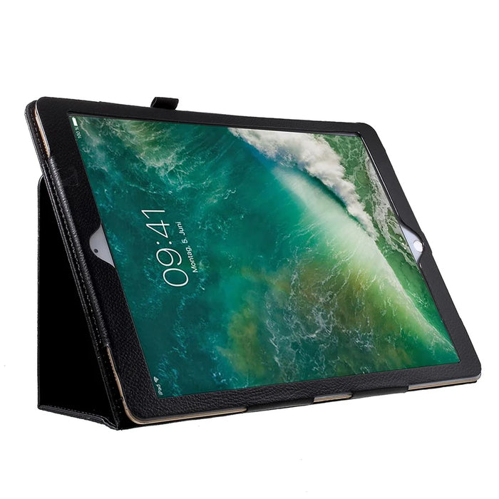 Litchi Texture Smart Leather Stand Case for iPad Pro 12.9 inch - Black - 5