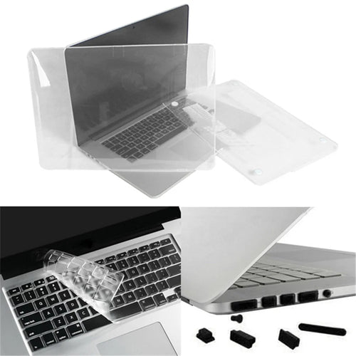 White ENKAY HAT PRINCE for Macbook Pro 13 inch with Retina Display (2012) A1425 Retina Display Crystal PC Cover + Keyboard Film + Anti-dust Plugs - 1
