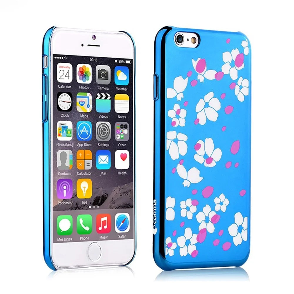 COMMA Bloom Series Plated Plastic Case for iPhone 6s / 6 4.7 inch - Blue - 1