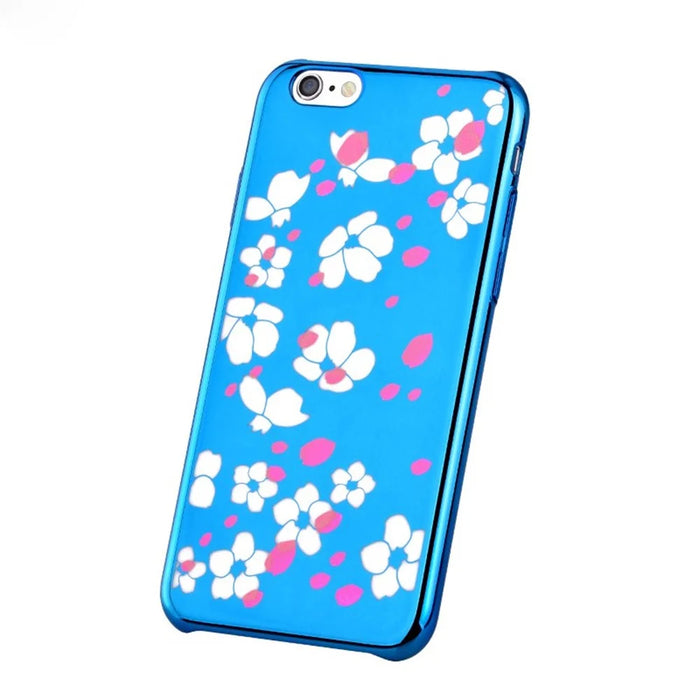 COMMA Bloom Series Plated Plastic Case for iPhone 6s / 6 4.7 inch - Blue - 2