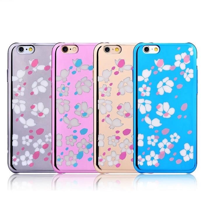 COMMA Bloom Series Plated Plastic Case for iPhone 6s / 6 4.7 inch - Blue - 4