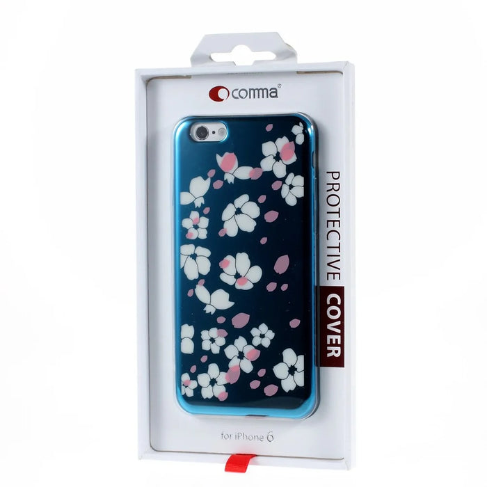 COMMA Bloom Series Plated Plastic Case for iPhone 6s / 6 4.7 inch - Blue - 5