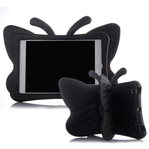 3D Butterfly Kids Shockproof EVA Case for iPad Mini 3/2/1 - Black - 1