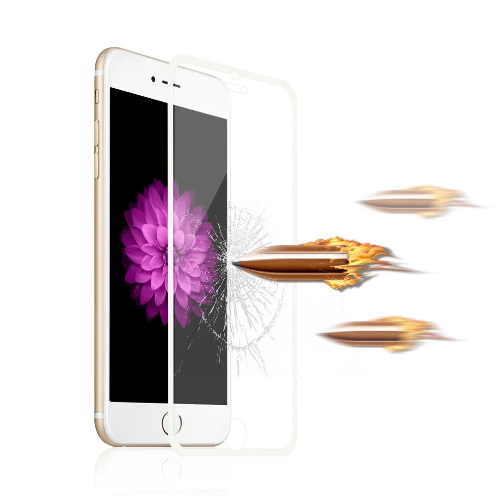 0.3mm Full Coverage Tempered Glass Screen Film for iPhone 6 (4.7 inch) / 6s Arc Edge - White - 3