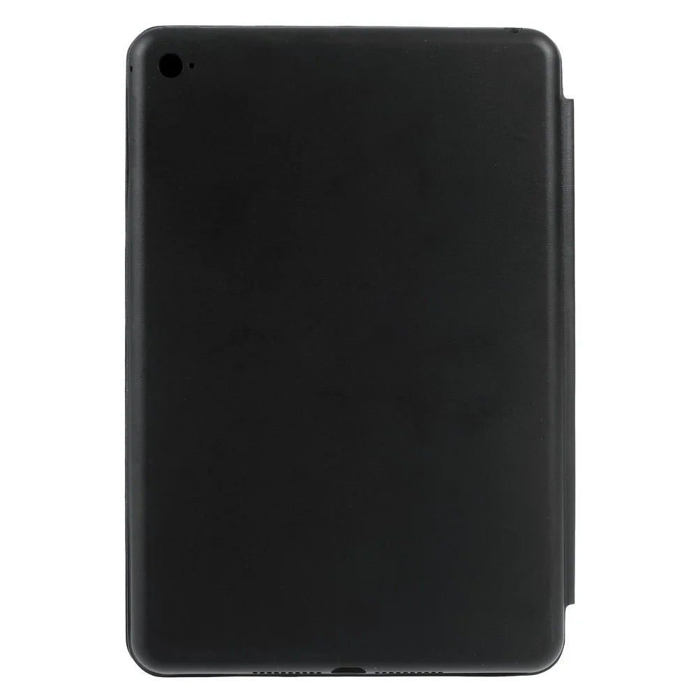 Slim Tri-fold Leather Smart Case for iPad Mini 4 with Stand - Black - 3