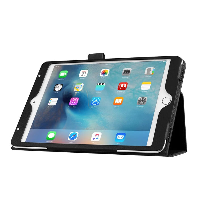 Litchi Texture Smart PU Leather Stand Case for iPad Mini 4 - Black - 4