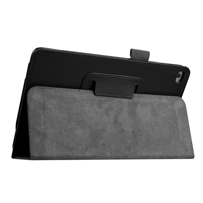 Litchi Texture Smart PU Leather Stand Case for iPad Mini 4 - Black - 5