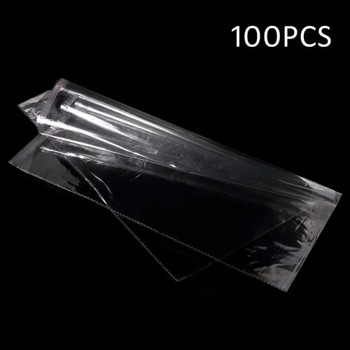 100Pcs/Lot Ultrathin Transparent PE Packing Bag for Accessories / Cloth, Size: 44.5 x 35cm - 1