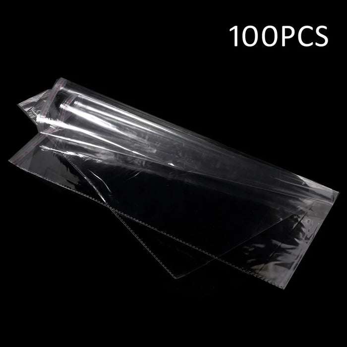 100Pcs/Lot Ultrathin Transparent PE Packing Bag for Accessories / Cloth, Size: 44.5 x 35cm - 1