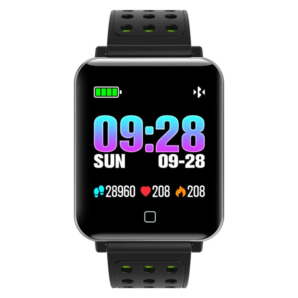 Smart Wristband Heart Rate Blood Pressure Monitor Smart Sports Bracelet with Silicone Watchband - Green - 3